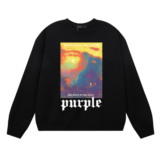 Purple 2024  Men's Long-Sleeve T-shirt Sweatshirt 1137