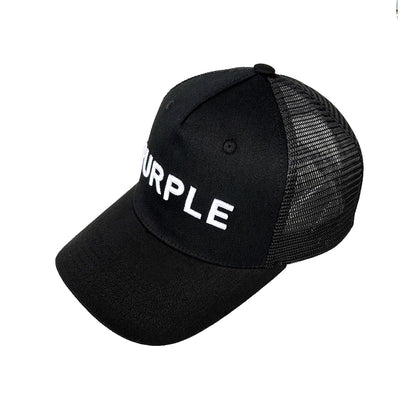 Purple Hat  Mesh Stitching Embroidery PB003#