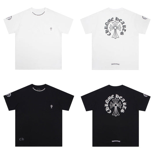 C H Neck Logo T-shirt K6022