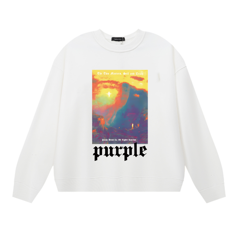 Purple 2024  Men's Long-Sleeve T-shirt Sweatshirt 1137