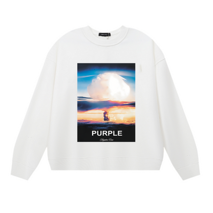 Purple 2024  Men's Long-Sleeve T-shirt Sweatshirt 1124