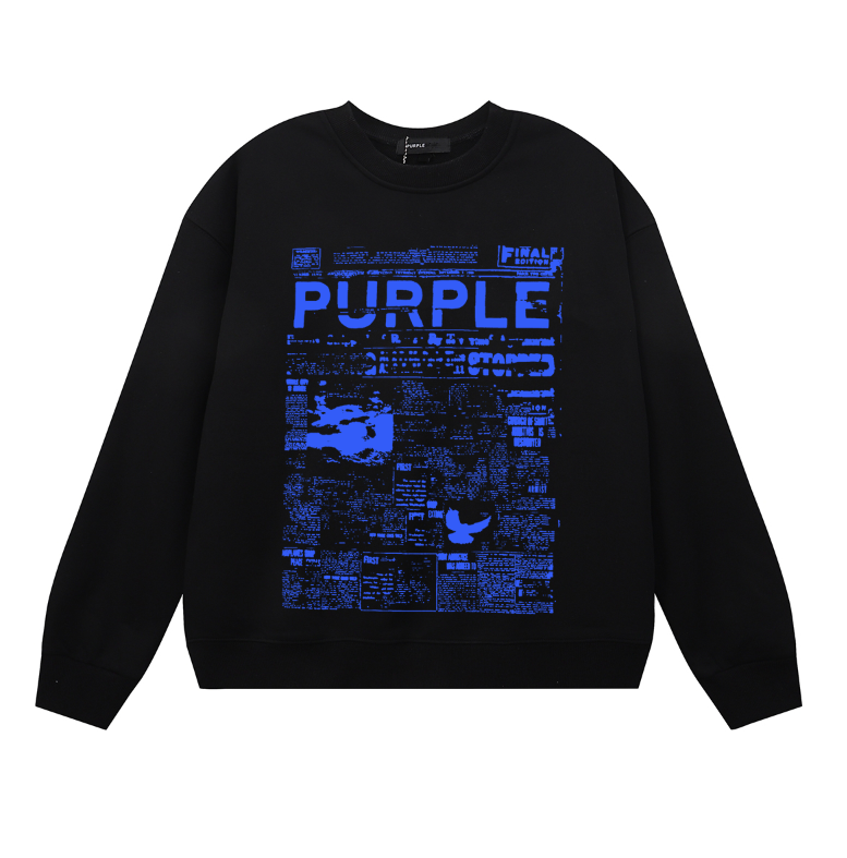 Purple 2024  Men's Long-Sleeve T-shirt Sweatshirt 1129